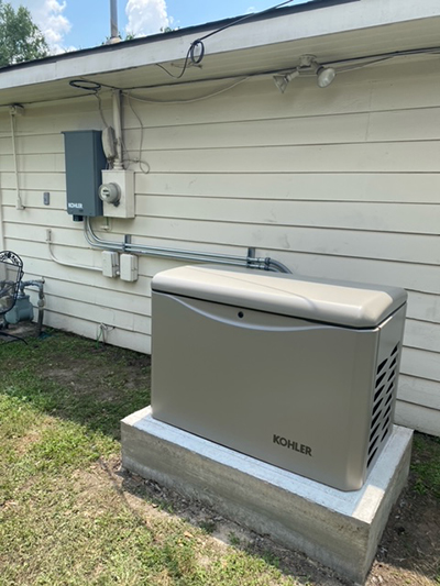 kohler generator outside