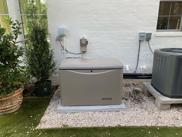 kohler generator outside